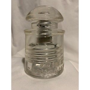 Vintage Pyrex Clear Glass Insulator Clean No Chips